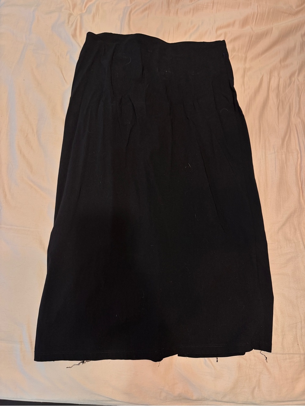 Black Women's Straight Midi Skirt